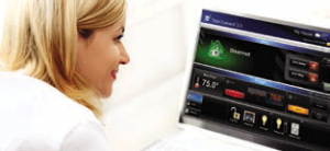 lady accessing system on computer